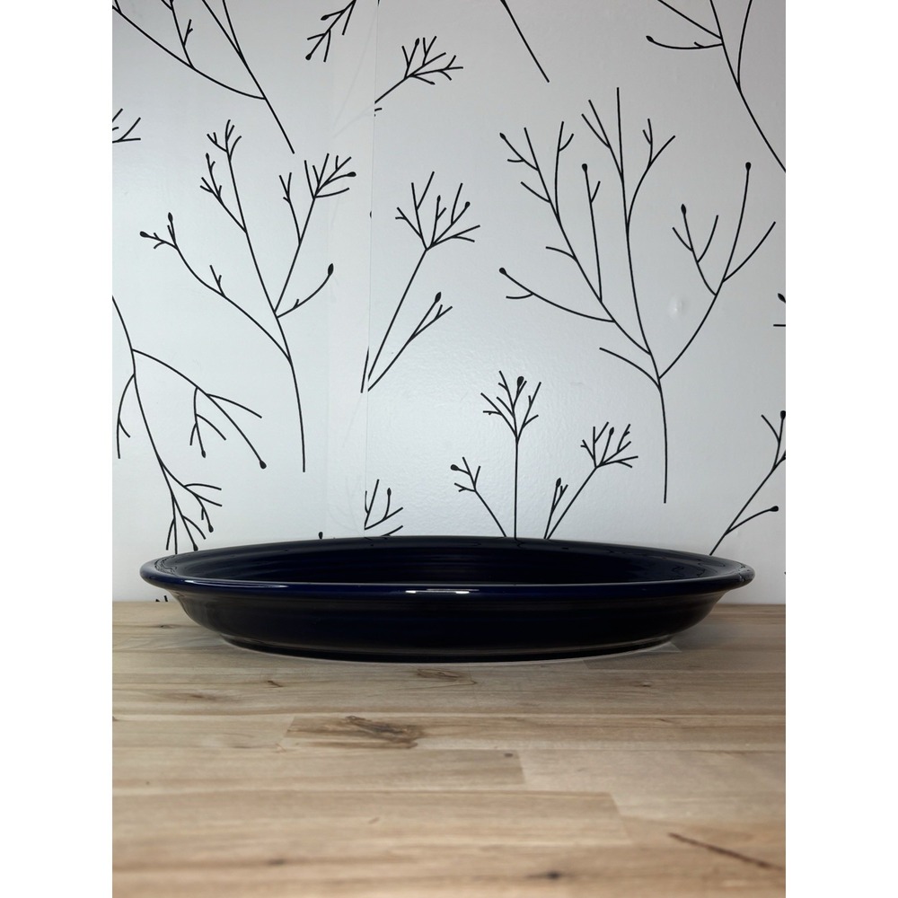 Fiesta Homer Laughlin Dark Blue Oval Ceramic Platter 13 3/8"